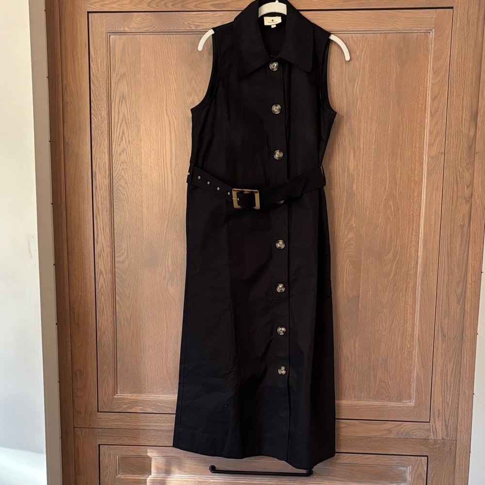 Tuckernuck Black Button-Down Midi Dress